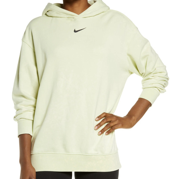 NIKE Sportswear Essential Collection Hoodie in Light Liquid Lime/Black​​​​​​​​ - Picture 1 of 1